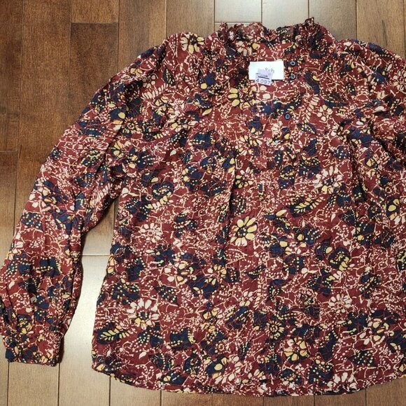 BA&SH women's long sleeve blouse in size 0 in viscose - Picture 1 of 8